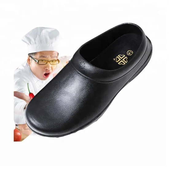 oil and water resistant slip on catering chef shoes