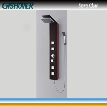 Black Glass Massage Shower Panel (LNGS-12)