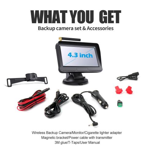 Digital 4.3 Inch wireless backup camera system