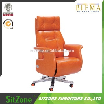 2016 luxury leather electric recline office chair GN1602D