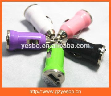 Colorful dual usb car charger for iphone for samsung