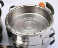 3 Tingkat Listrik Stainless Steel Steamer Makanan Pot