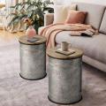 Farmhouse Furniture Galvanized Metal Stool