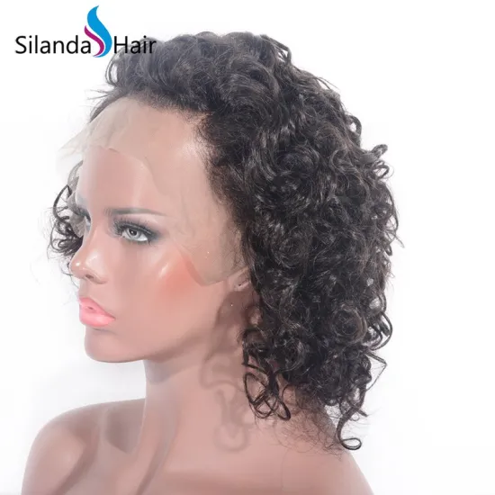 #2 Curly Brazilian Remy Human Hair Lace Frontal Wigs