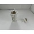 kettle Ceramic white with lid