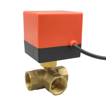 DC12V DC24V 3-Way Motorized Ball Valve with AC220V Control