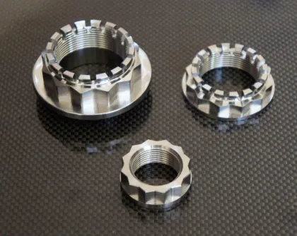 titanium GR5 flanged axle nut for ducati