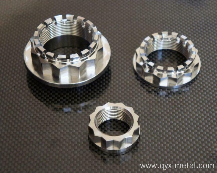 titanium GR5 flanged axle nut for ducati