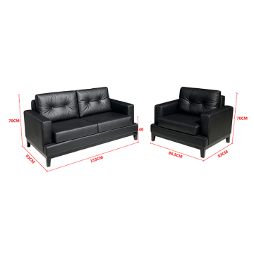Black Full Grain Leather Sofa Sectional