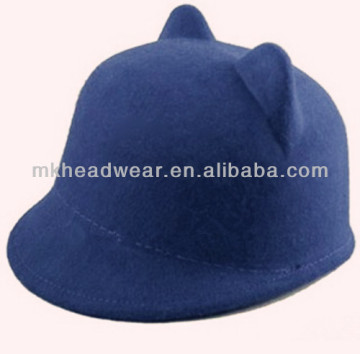 Wholesale Womens Wool Felt Cat Ears Bowler Hat for Sale