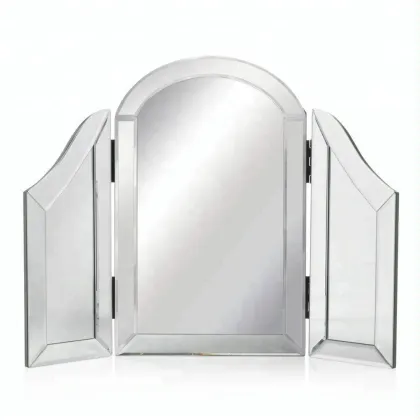 long wave bathroom silver mirror