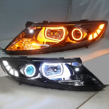 Lampes de tête des yeux des anges LED pour Kia Optima K5 (2011-2013) Version artisanale