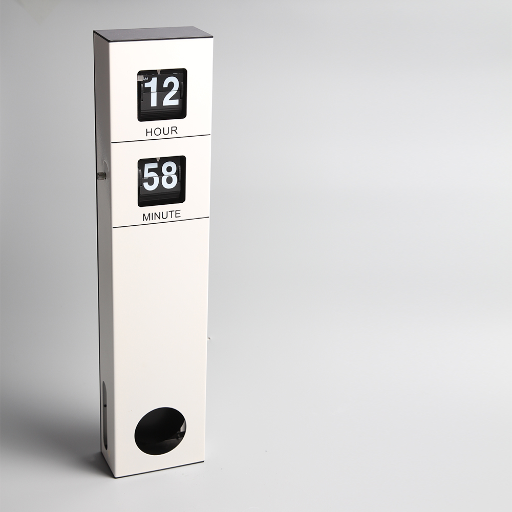 Cuboid Metal Pendulum Flip Clock