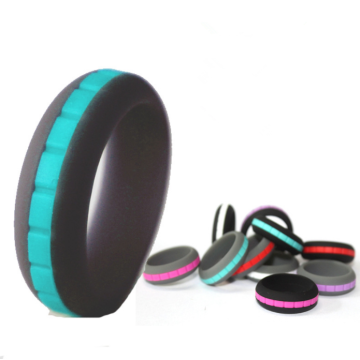 Custom Silicone Base Ring with 5 Stepped Stripes