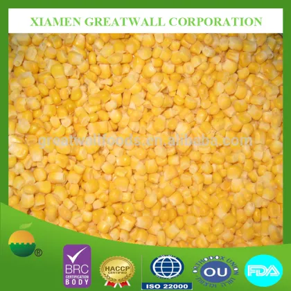 Golden Yellow Color Frozen Edible Sweet Corn Kernels Whole