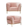 Sofá de cuero con luz reclinable soltera American Lightpink