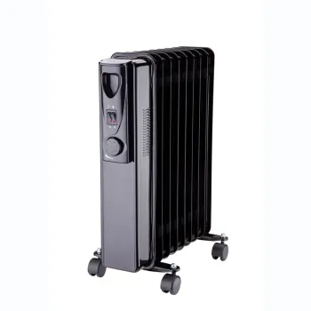 Quiet Full Room Radiant Oil Filled Radiator with Digital Thermostat 24 Hrs Timer & Remote