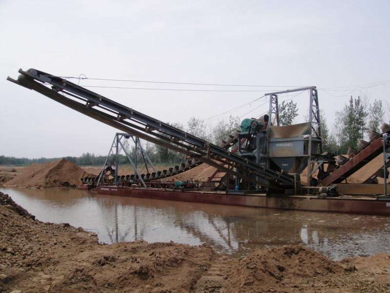 Chain Bucket Sand Dredger with Sand Washing Machinery