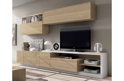 Functional Full Wall Cabinet with Integrated Appliances