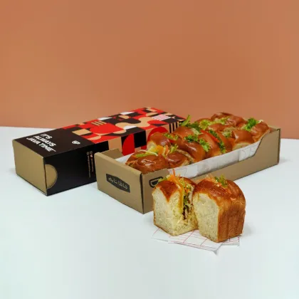 Custom Eco-Friendly Kraft Paper Sandwich Packaging Boxes for French Brioche