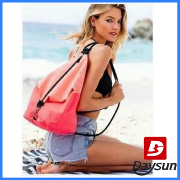 2016 Drawstring Beach Bag Pink Neon