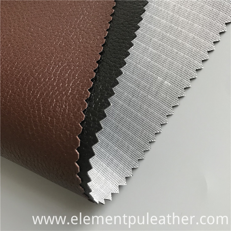 Artificial suede backing PU faux leather material China Manufacturer