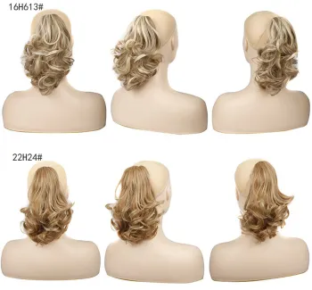 Ponytail Extension with Claw for Women Curly Hair Piece 12" Synthetic