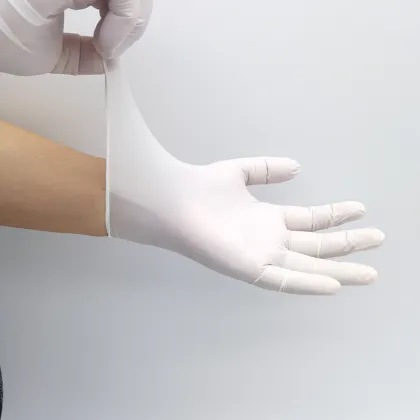 Household Safety Protective Working White Nitrile Gloves