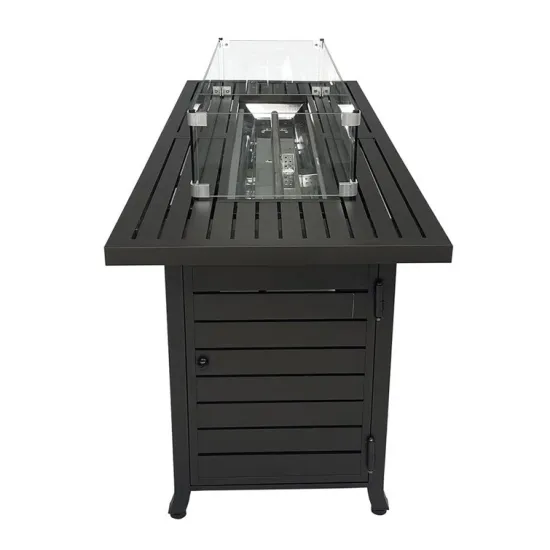 Gas Firepit Table 50, 000 BTU Rectangle Garden BBQ Fire Pit Table Outdoor for Outside Backyard Garden