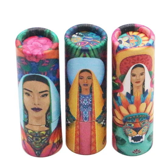 Paper lipstick tube empty cosmetic packaging