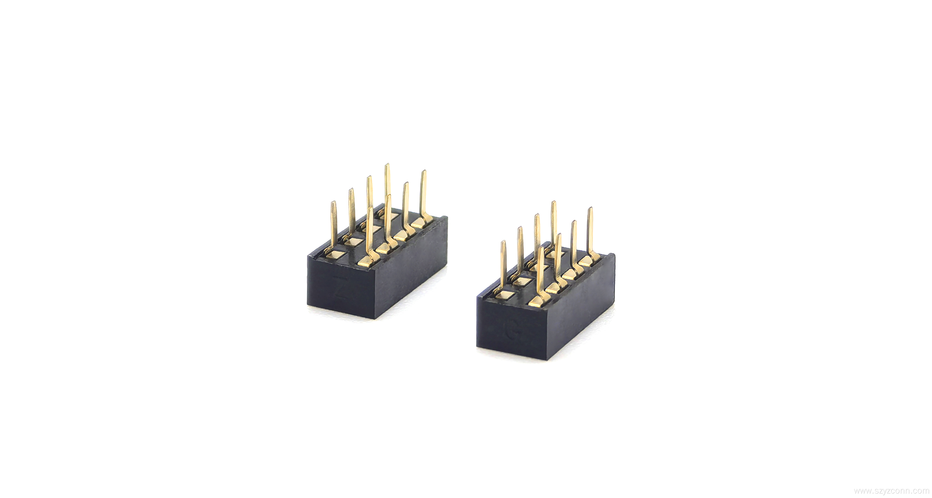 2.54mm Pitch Female header Connector Black 8P