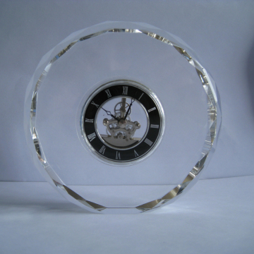 K9 crystal clock with Skeleton Movement