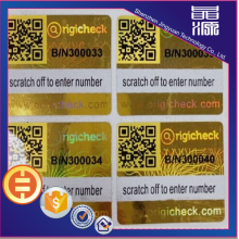 QR Code Series Number Security Barcode Stickers