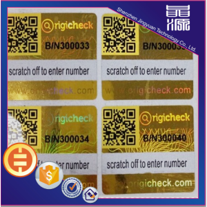 QR Code Series Number Security Barcode Stickers