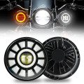 12V Motorcycle Headlight with RGB Angle Eye