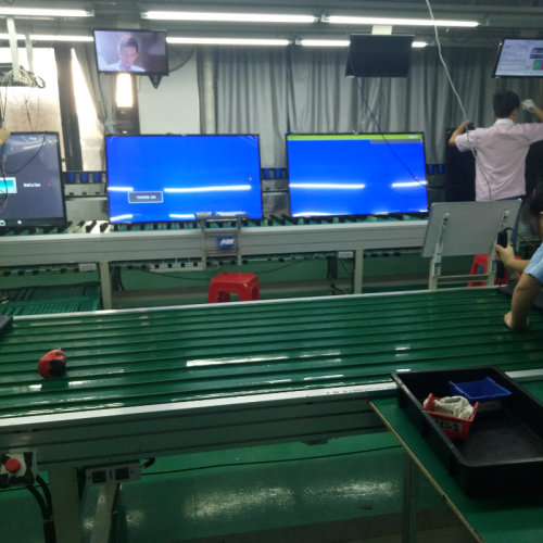 ສາຍສັນຍານຄວາມໄວໄຟຟ້າ Tv Assembly Line Conveyor Belt