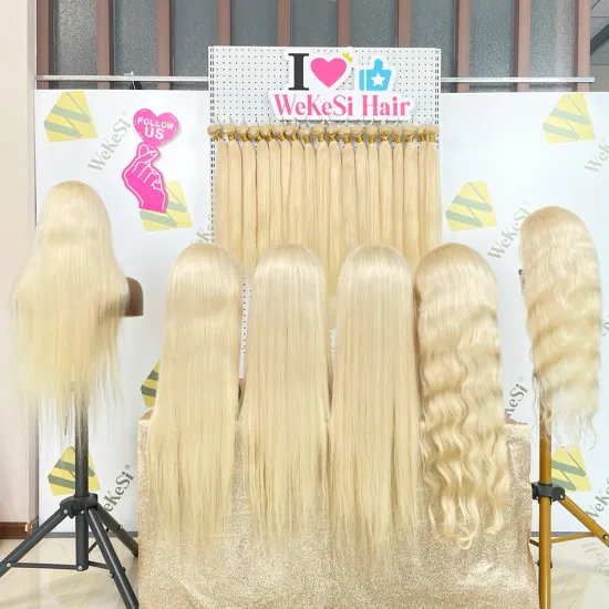 613 Blonde Virgin Human Hair,613 Cuticle Aligned Hair Bundles With Frontal,Blonde Virgin Human Hair 613 Bundles With Closure