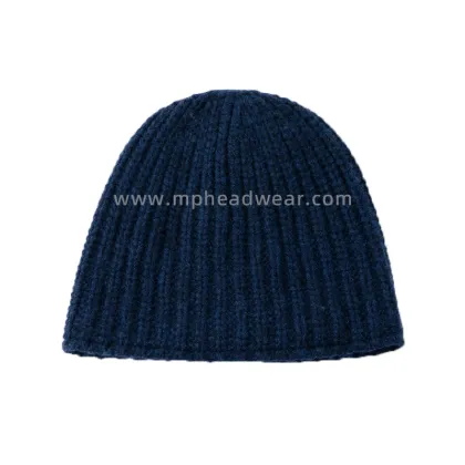 Adult Lambswool Winter Brioche Stitch Beanie WIth Fleece