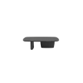 Mesa de café de grano de madera rectangular grande
