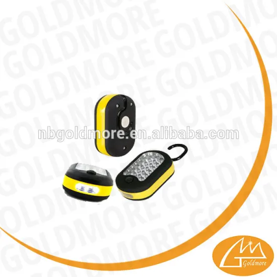 Goldmore 2 24+3 led work light/work flashlight/torch light/work lamp with magnet and hidden hook
