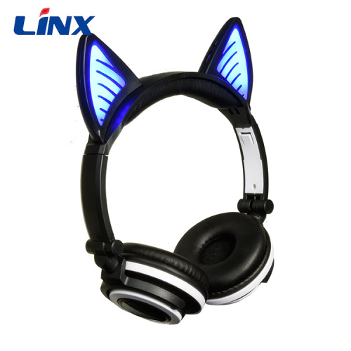 Handsfree On Ear Headphones Stereo Cat Headset