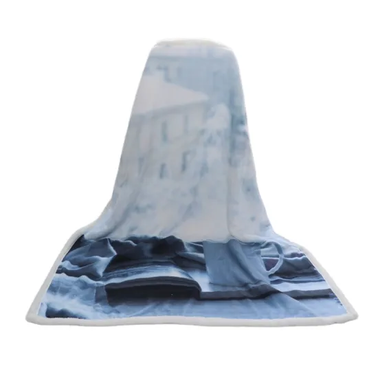 DesignER cozy fabric sublimation printed moving adults fleece sherpa plush blanket for home