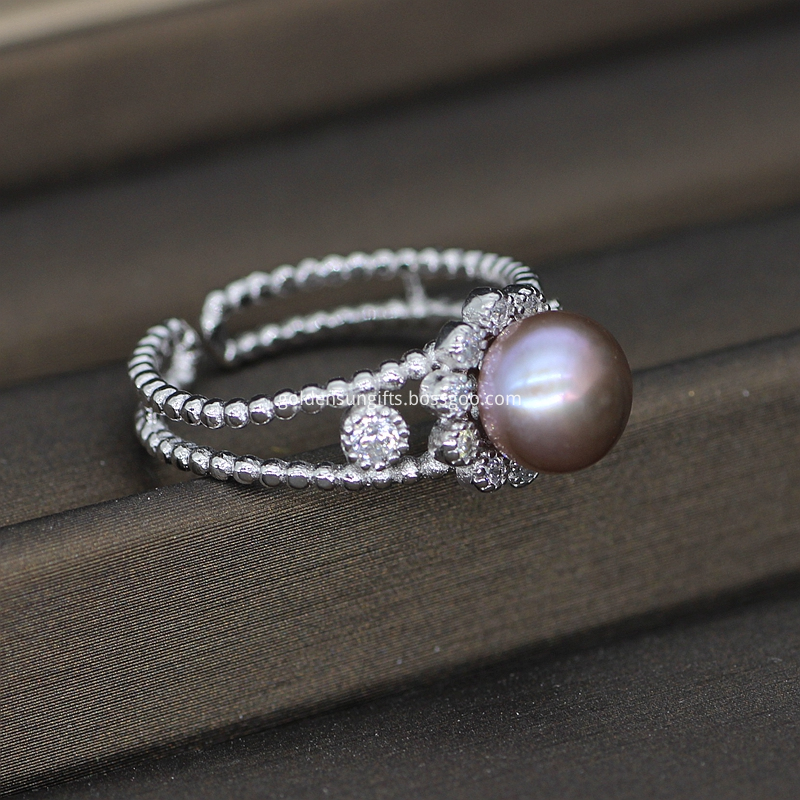 Purple Pearl Ring