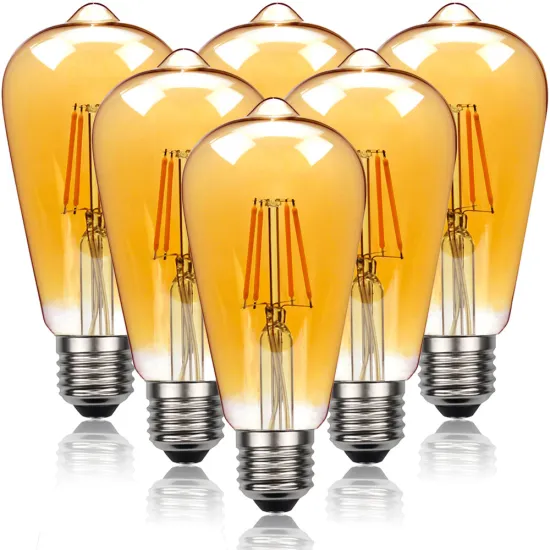 Factory Price LED ST64 Vintage Glass Power Saving Lamps 220V/110V E26/E27