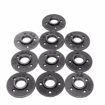 1-1/4 Inch Black Malleable Threaded Floor Flange