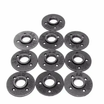 1-1/4 Inch Black Malleable Threaded Floor Flange