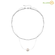 Exquisite Fashion Double Layered Necklace with pearl