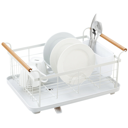 Dish Drying Rack With Tray Drainboard with Adjustable Swivel Spout Manufactory