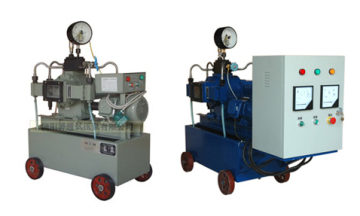 Automatic pressure test pump with pressure recorder