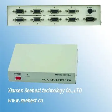seebest 1 INPUT 8 OUTPUTS VGA VIDEO AMPLIFIER SPLITTER